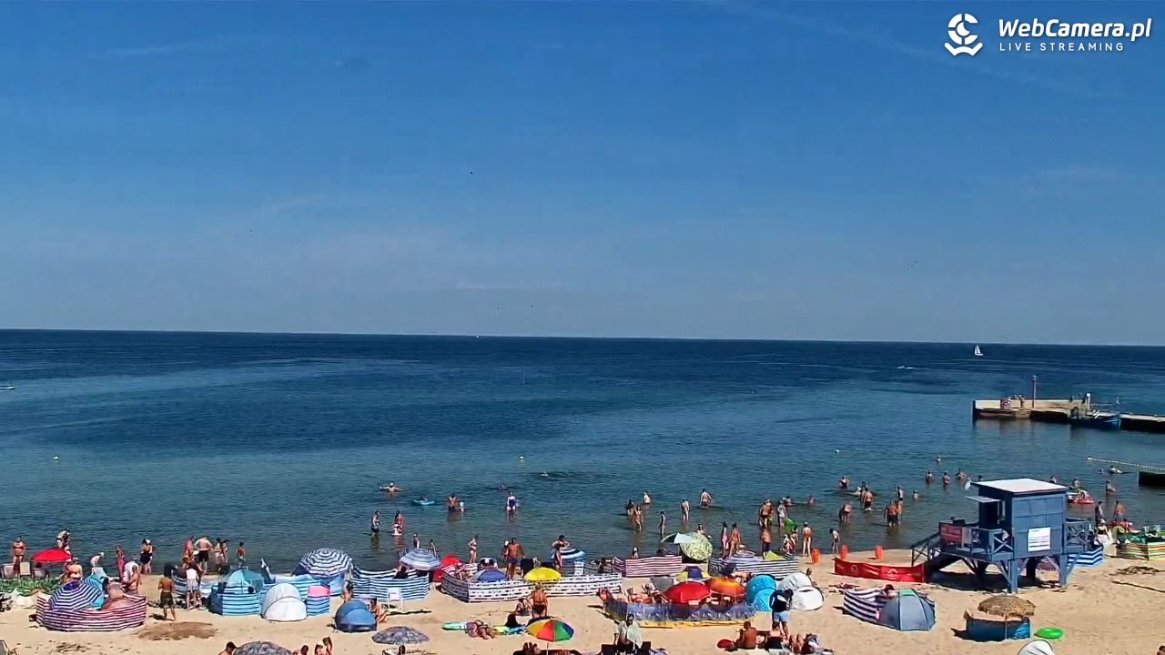 NIECHORZE - widok na plażę i morze - 15 sierpień 2026, 11:44