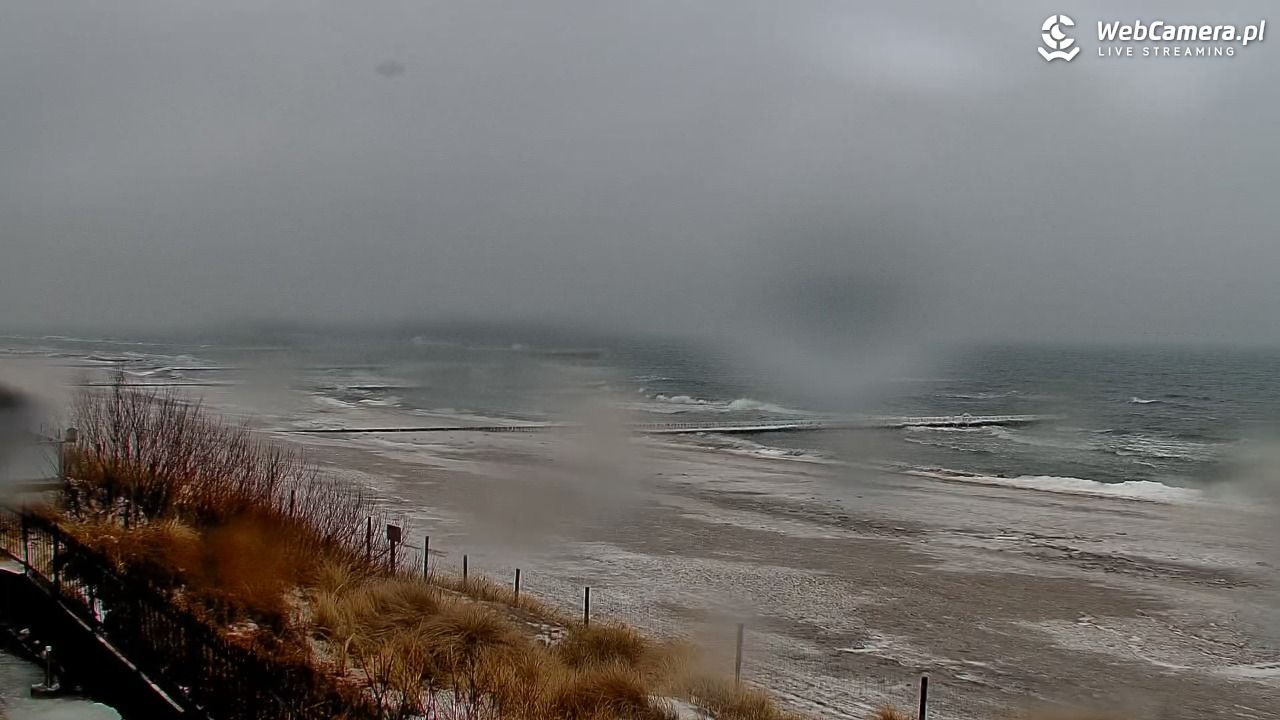 NIECHORZE - widok na plażę i morze - 12 luty 2026, 13:00