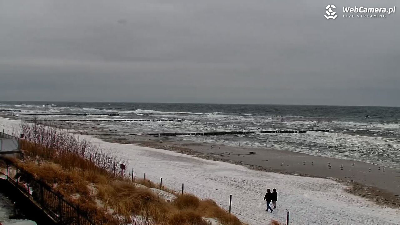 NIECHORZE - widok na plażę i morze - 13 luty 2026, 13:58