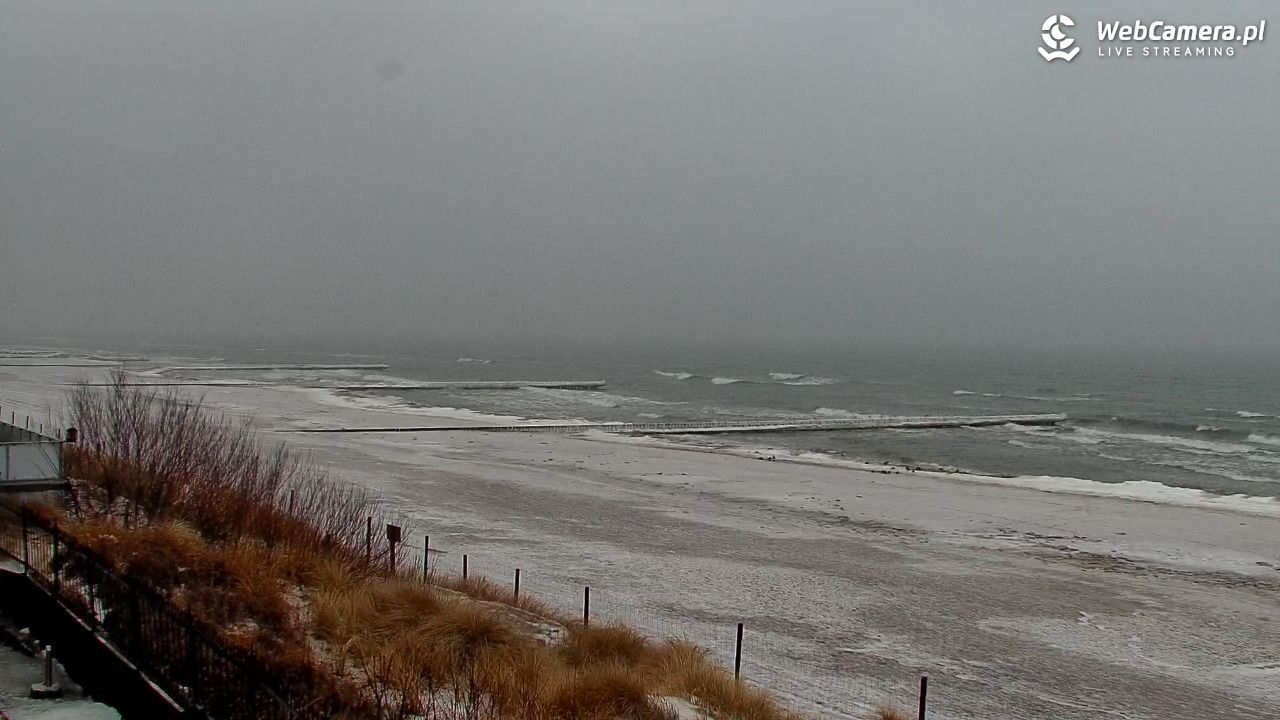 NIECHORZE - widok na plażę i morze - 12 luty 2026, 07:17