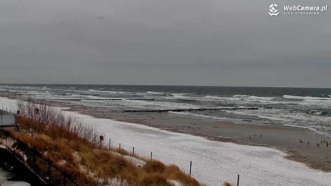 NIECHORZE - widok na plażę i morze - 13 luty 2026, 12:26
