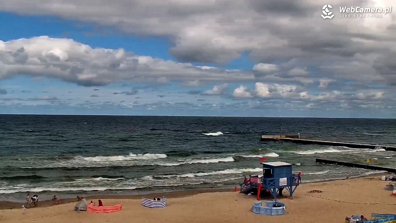 NIECHORZE - widok na plażę i morze - 16 sierpień 2026, 12:15