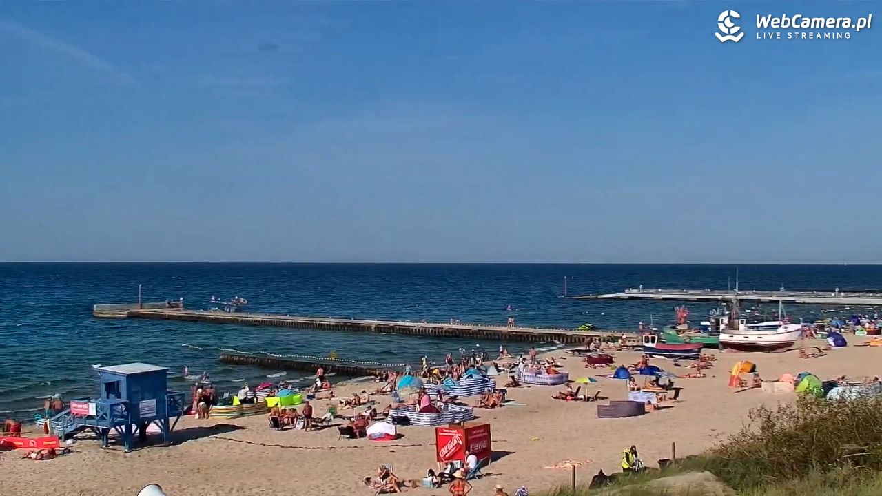 NIECHORZE - widok na plażę i morze - 15 sierpień 2026, 16:40