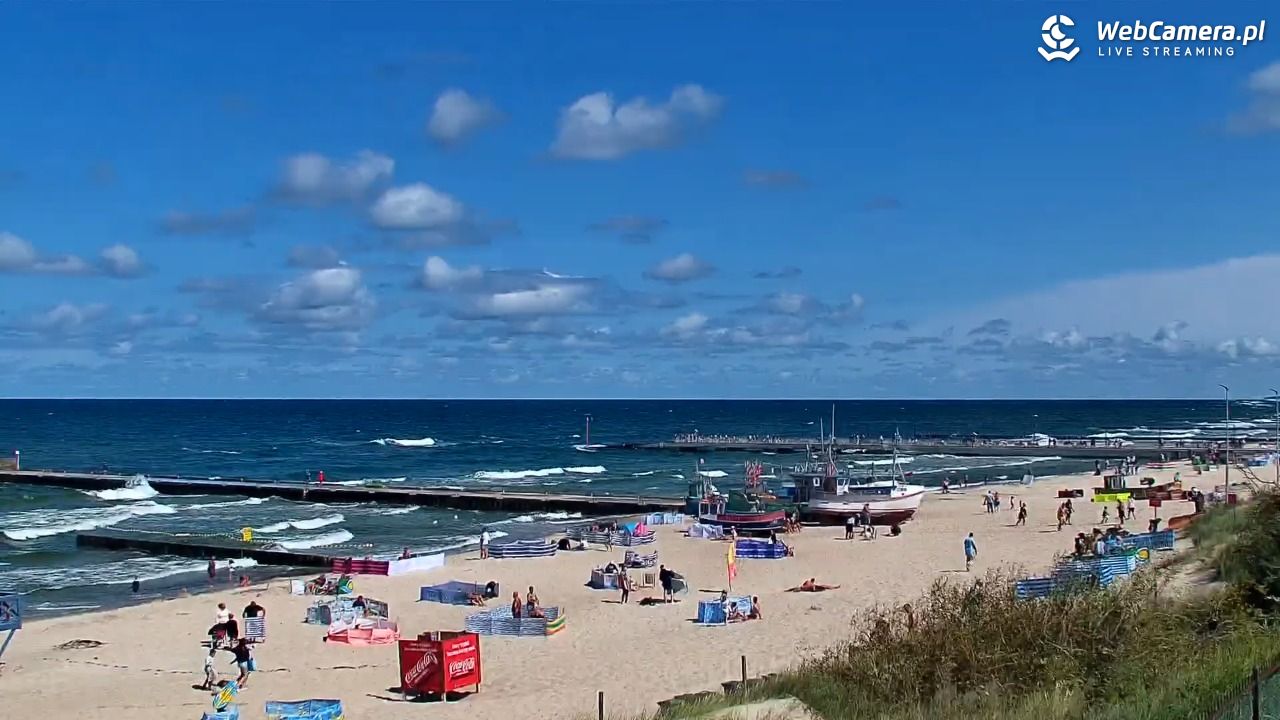 NIECHORZE - widok na plażę i morze - 16 sierpień 2026, 12:58