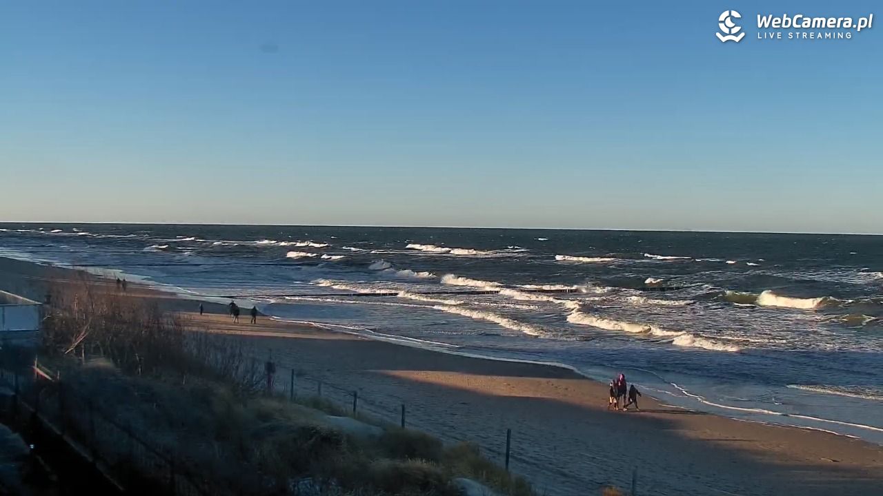 NIECHORZE - widok na plażę i morze - 28 grudzień 2025, 13:10