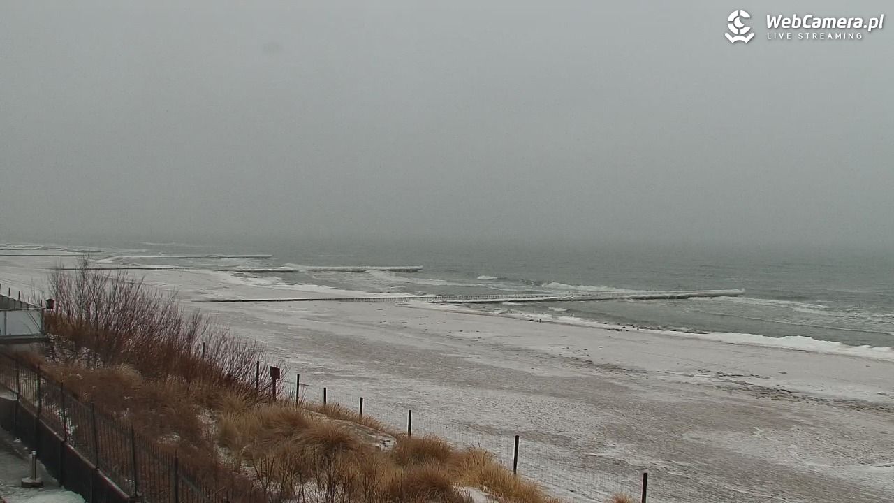 NIECHORZE - widok na plażę i morze - 12 luty 2026, 07:14