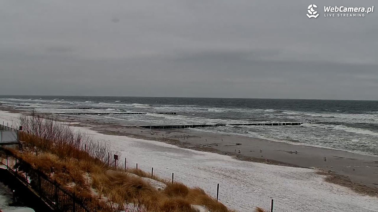 NIECHORZE - widok na plażę i morze - 13 luty 2026, 14:37