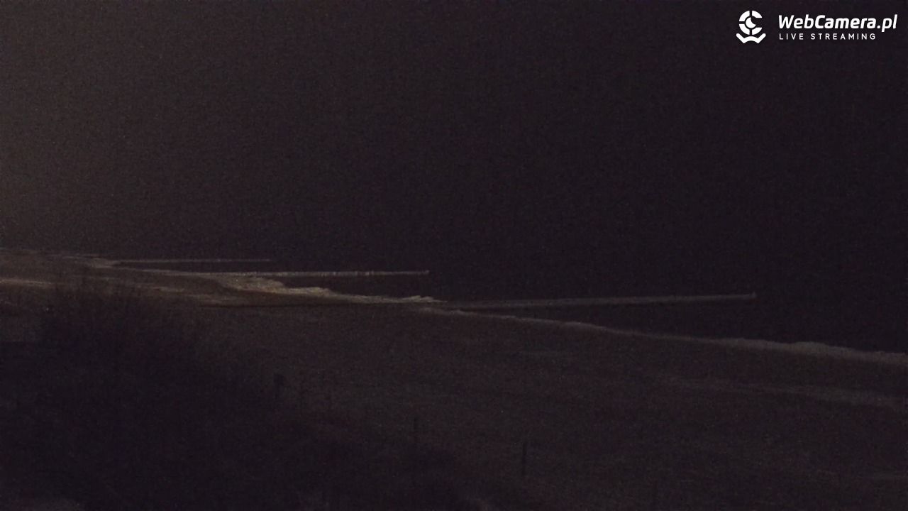 NIECHORZE - widok na plażę i morze - 11 luty 2026, 00:09