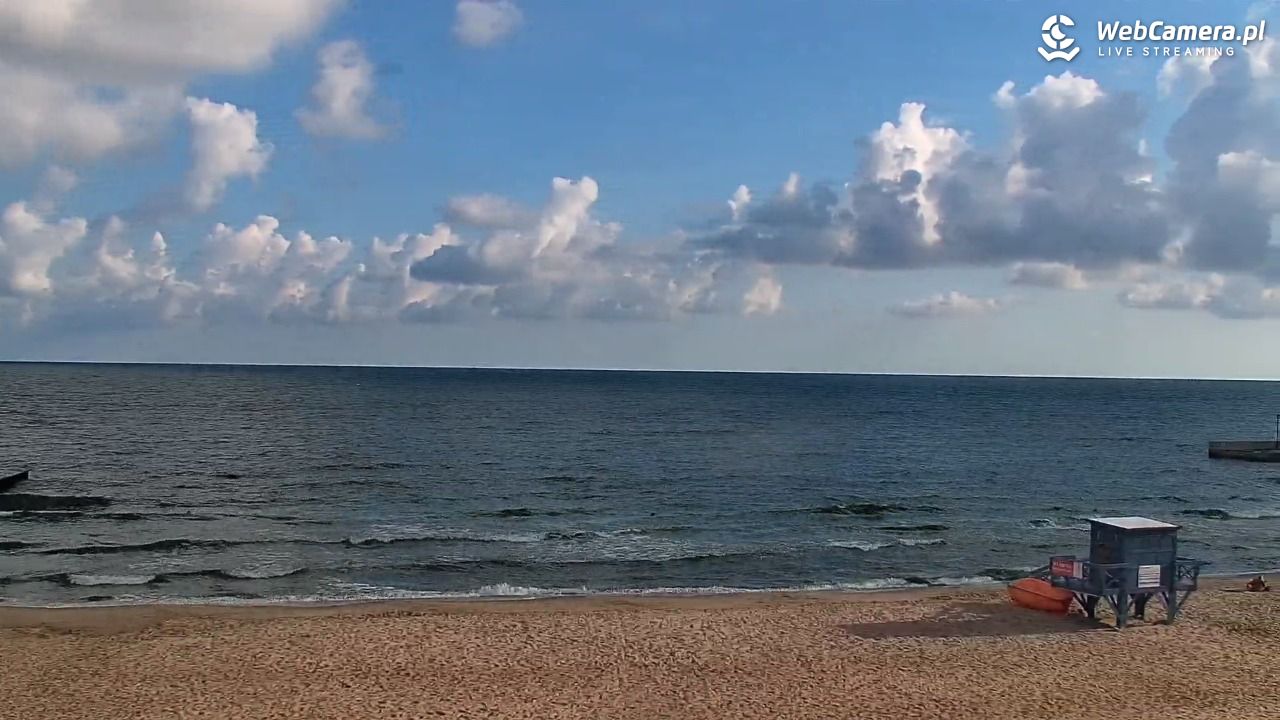 NIECHORZE - widok na plażę i morze - 02 lipiec 2026, 07:22