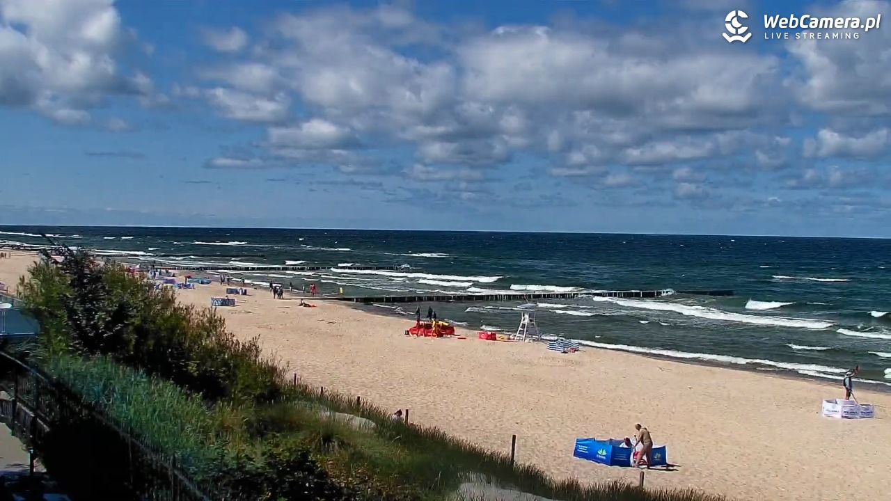 NIECHORZE - widok na plażę i morze - 16 sierpień 2026, 12:58