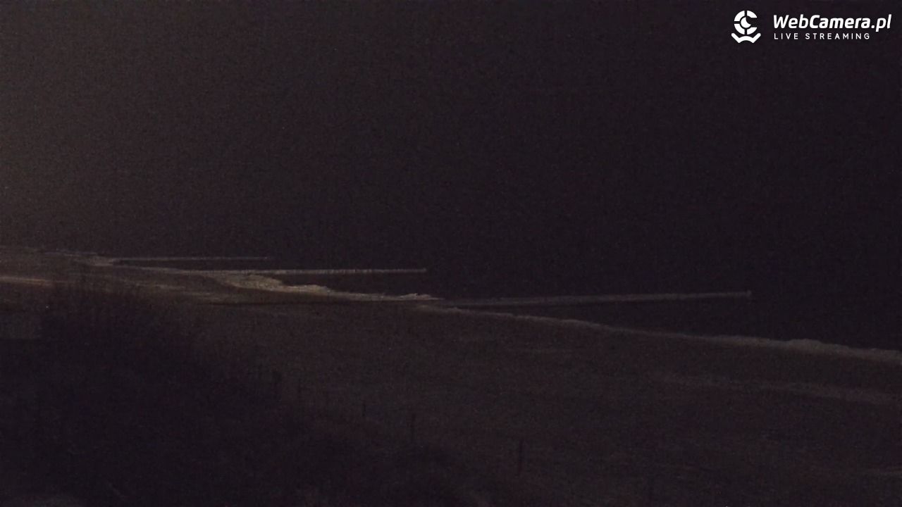 NIECHORZE - widok na plażę i morze - 11 luty 2026, 00:09