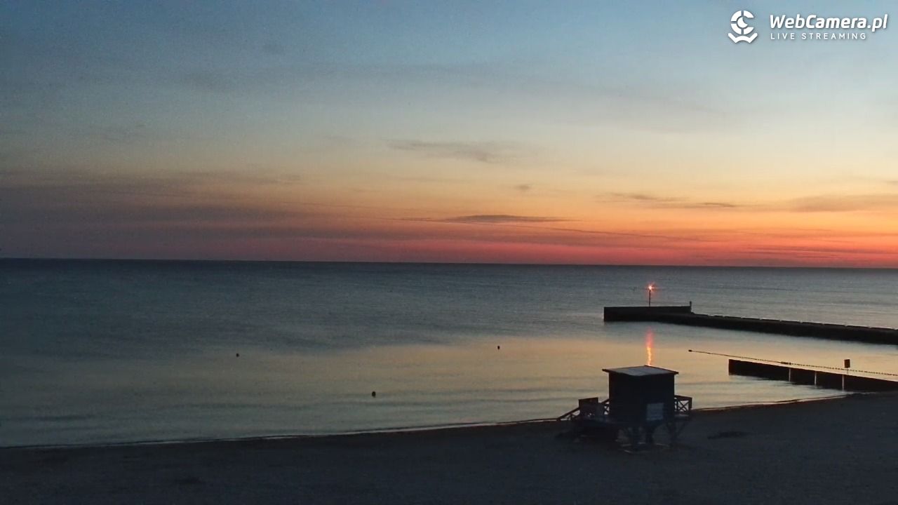 NIECHORZE - widok na plażę i morze - 15 sierpień 2026, 04:55