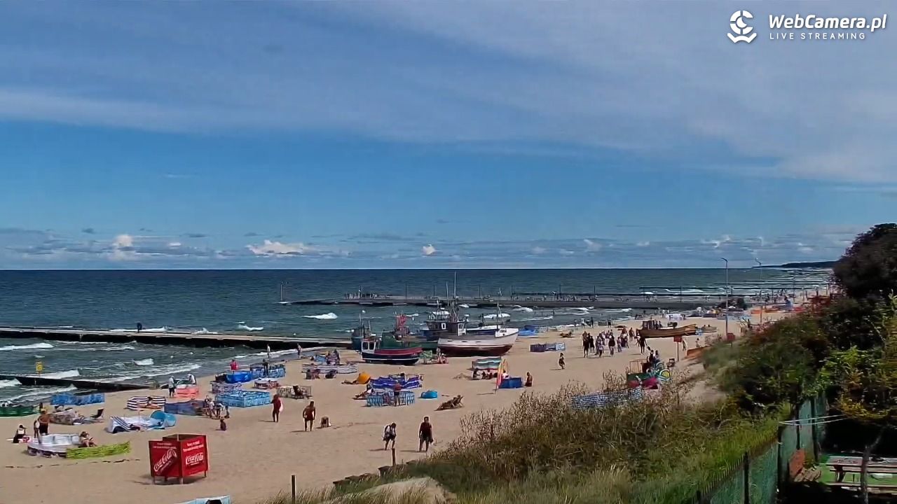 NIECHORZE - widok na plażę i morze - 17 sierpień 2026, 12:55