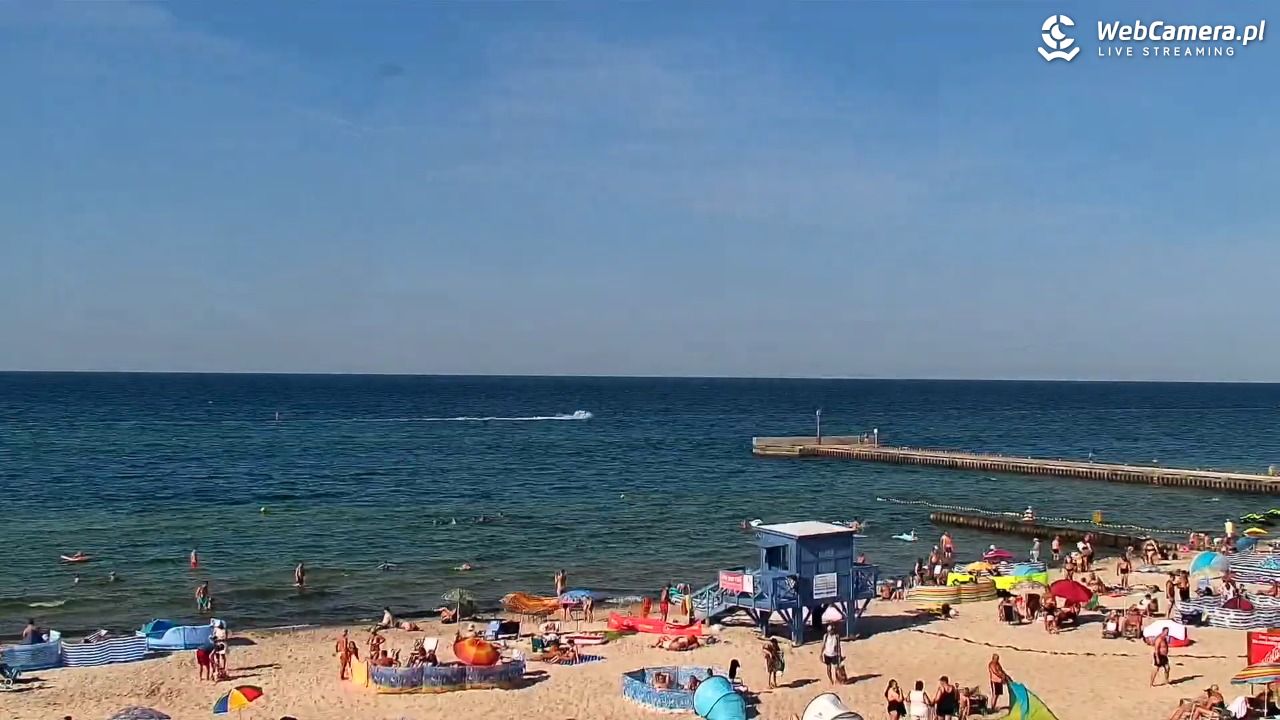 NIECHORZE - widok na plażę i morze - 15 sierpień 2026, 16:13
