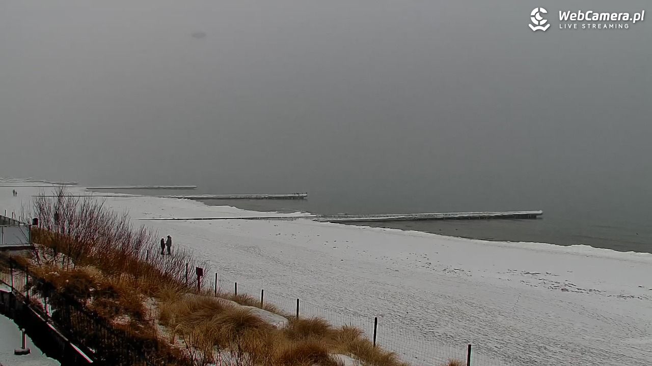 NIECHORZE - widok na plażę i morze - 11 luty 2026, 13:08