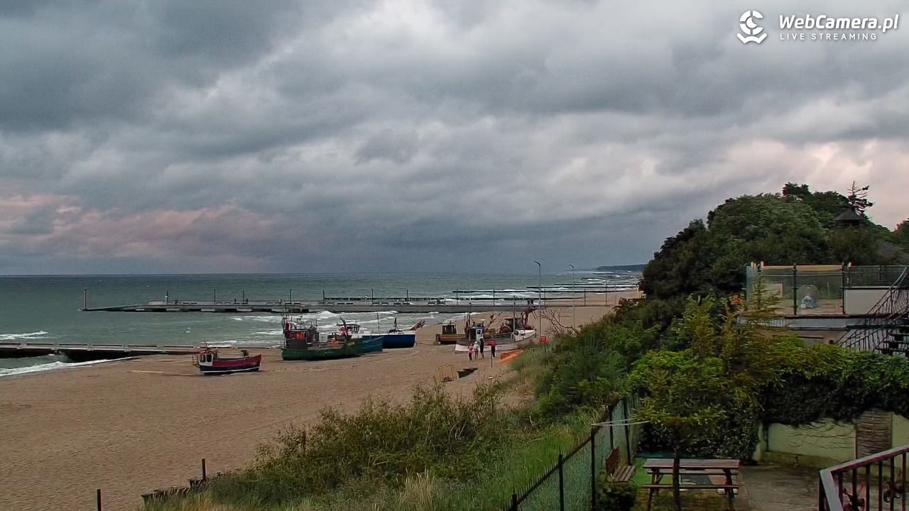 NIECHORZE - widok na plażę i morze - 02 lipiec 2026, 21:30