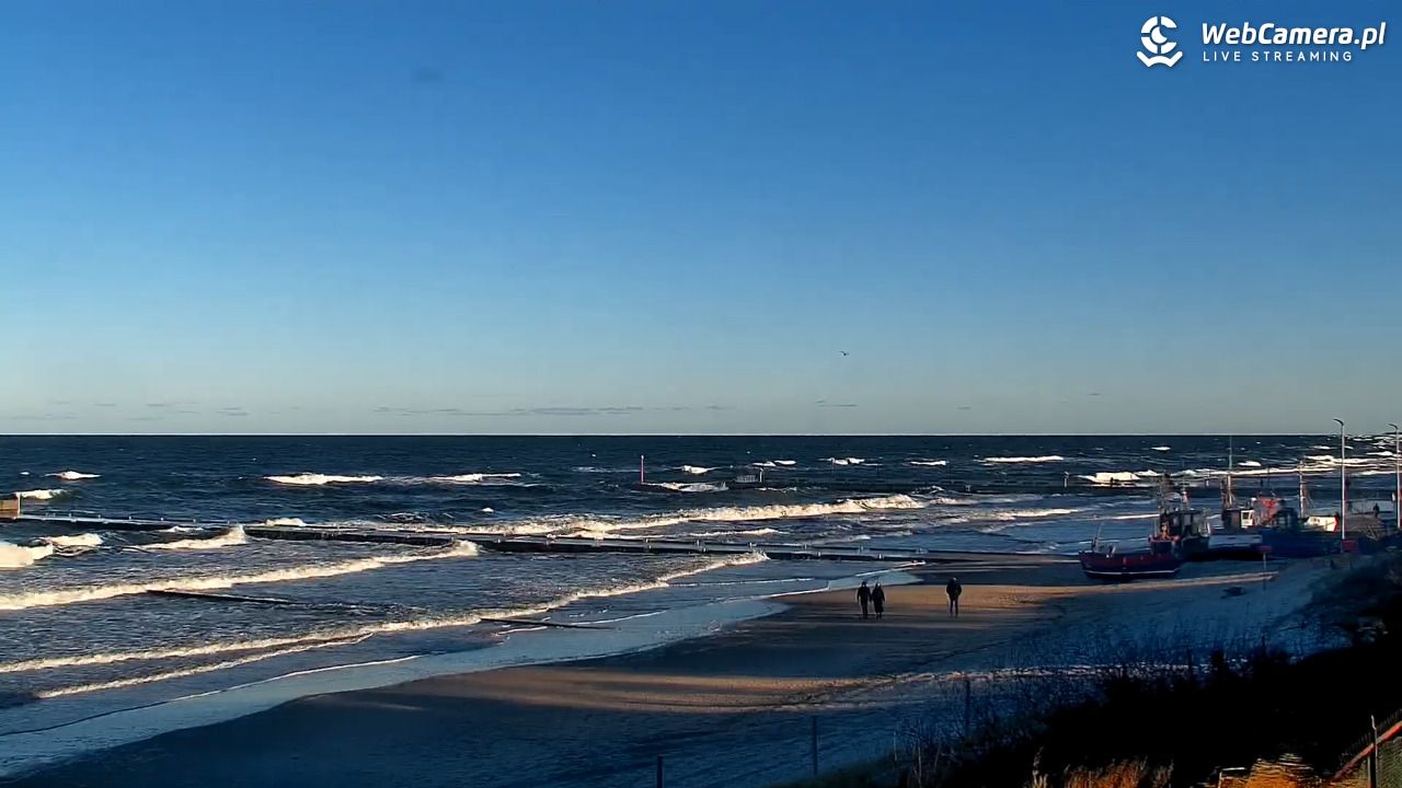 NIECHORZE - widok na plażę i morze - 28 grudzień 2025, 11:03