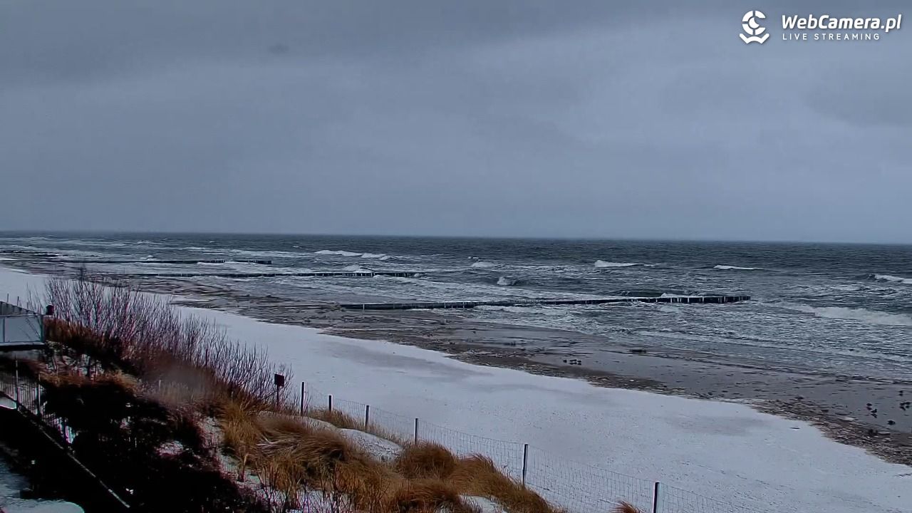 NIECHORZE - widok na plażę i morze - 13 luty 2026, 08:41