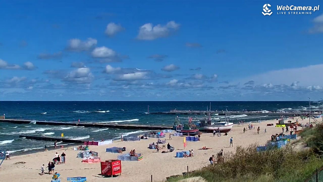 NIECHORZE - widok na plażę i morze - 16 sierpień 2026, 12:58