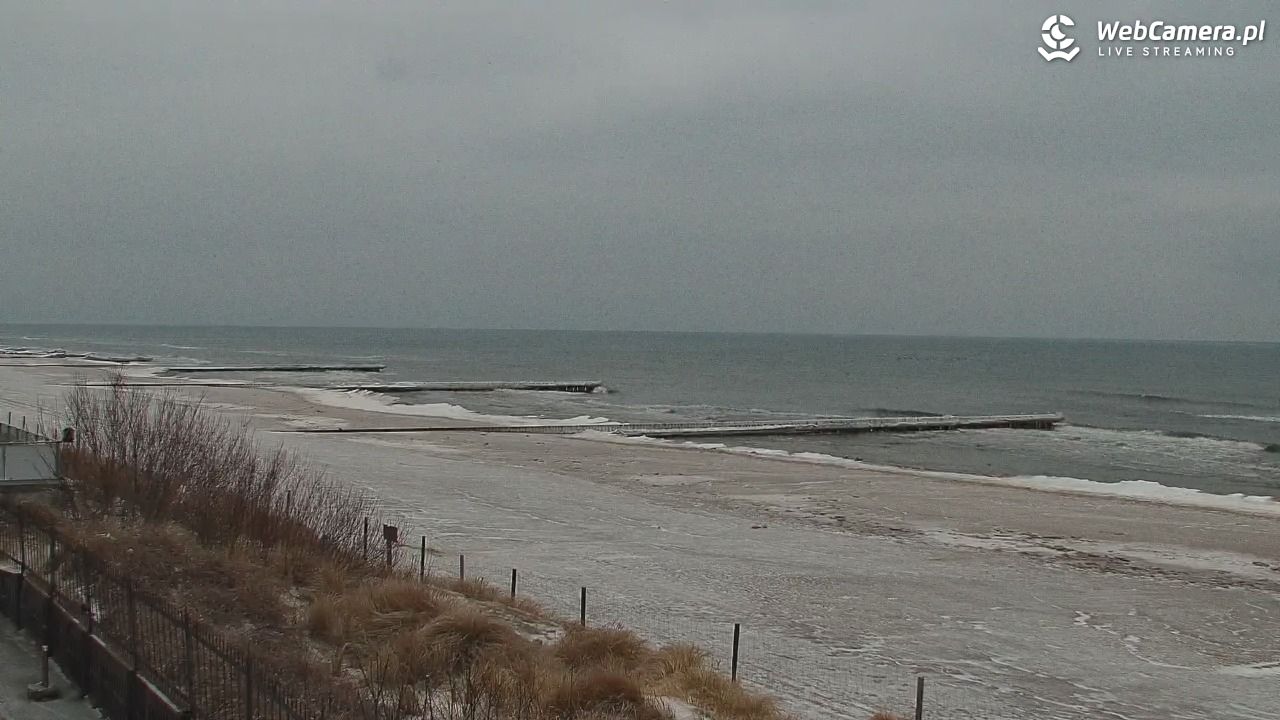 NIECHORZE - widok na plażę i morze - 09 luty 2026, 07:12
