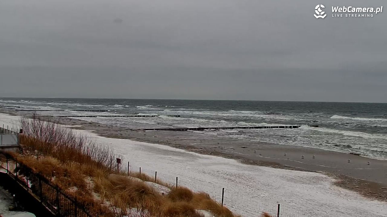 NIECHORZE - widok na plażę i morze - 13 luty 2026, 13:51