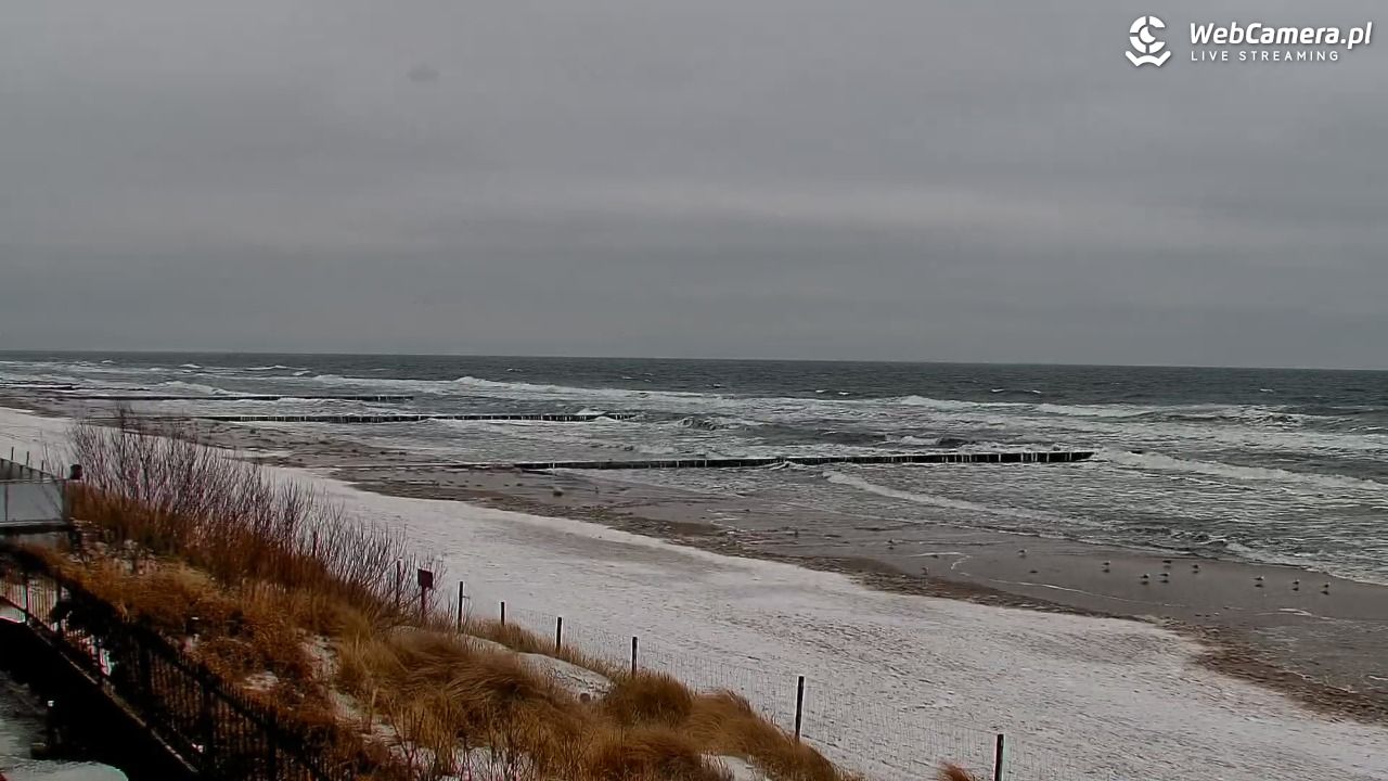 NIECHORZE - widok na plażę i morze - 13 luty 2026, 13:54