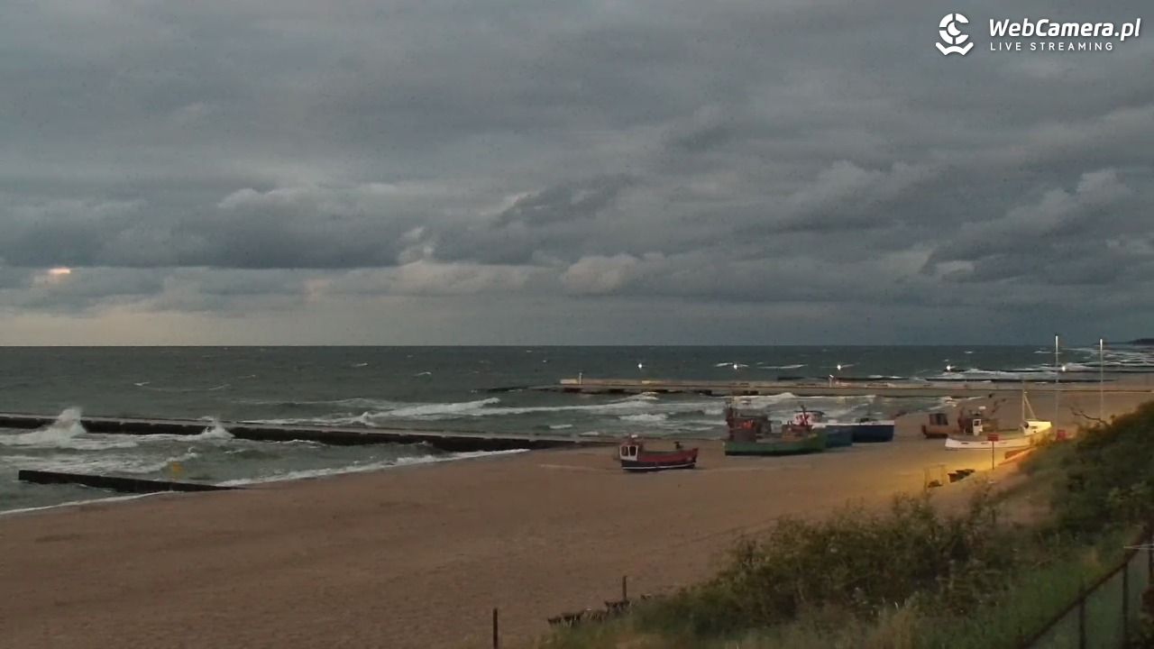 NIECHORZE - widok na plażę i morze - 02 lipiec 2026, 22:08