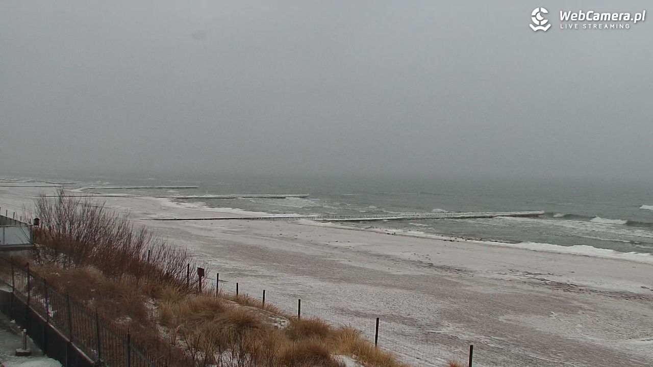 NIECHORZE - widok na plażę i morze - 12 luty 2026, 07:14