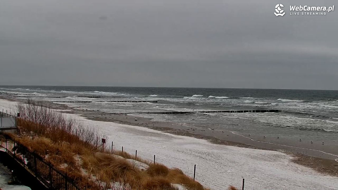 NIECHORZE - widok na plażę i morze - 13 luty 2026, 13:52
