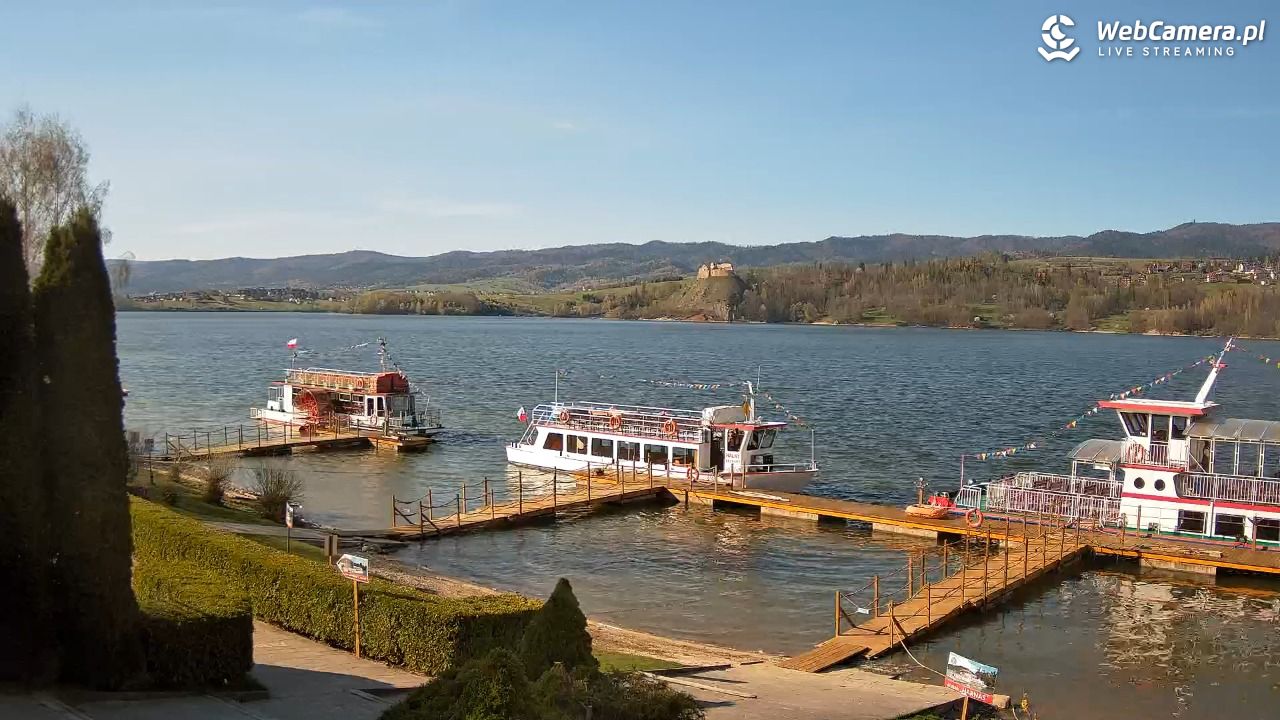 Widok na Jezioro i zamek w Czorsztynie - 28 kwiecień 2026, 17:00