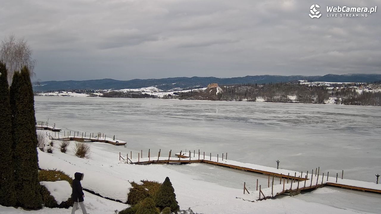 Widok na Jezioro i zamek w Czorsztynie - 24 styczeń 2026, 12:30