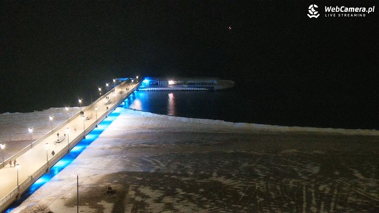 Kołobrzeg - widok na molo - 10 luty 2026, 19:06