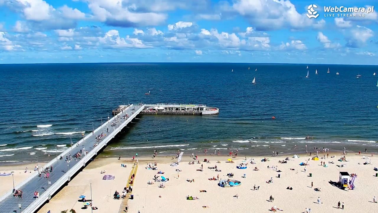 Kołobrzeg - widok na molo - 08 sierpień 2026, 11:20