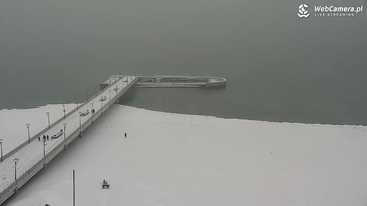 Kołobrzeg - widok na molo - 11 luty 2026, 09:17