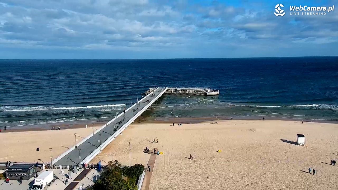 Kołobrzeg - widok na molo - 16 wresień 2025, 10:15