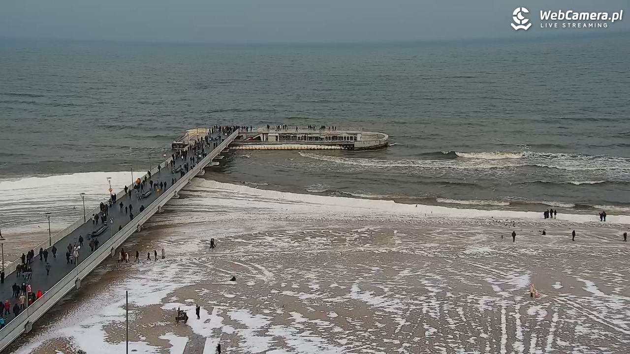 Kołobrzeg - widok na molo - 08 luty 2026, 11:20