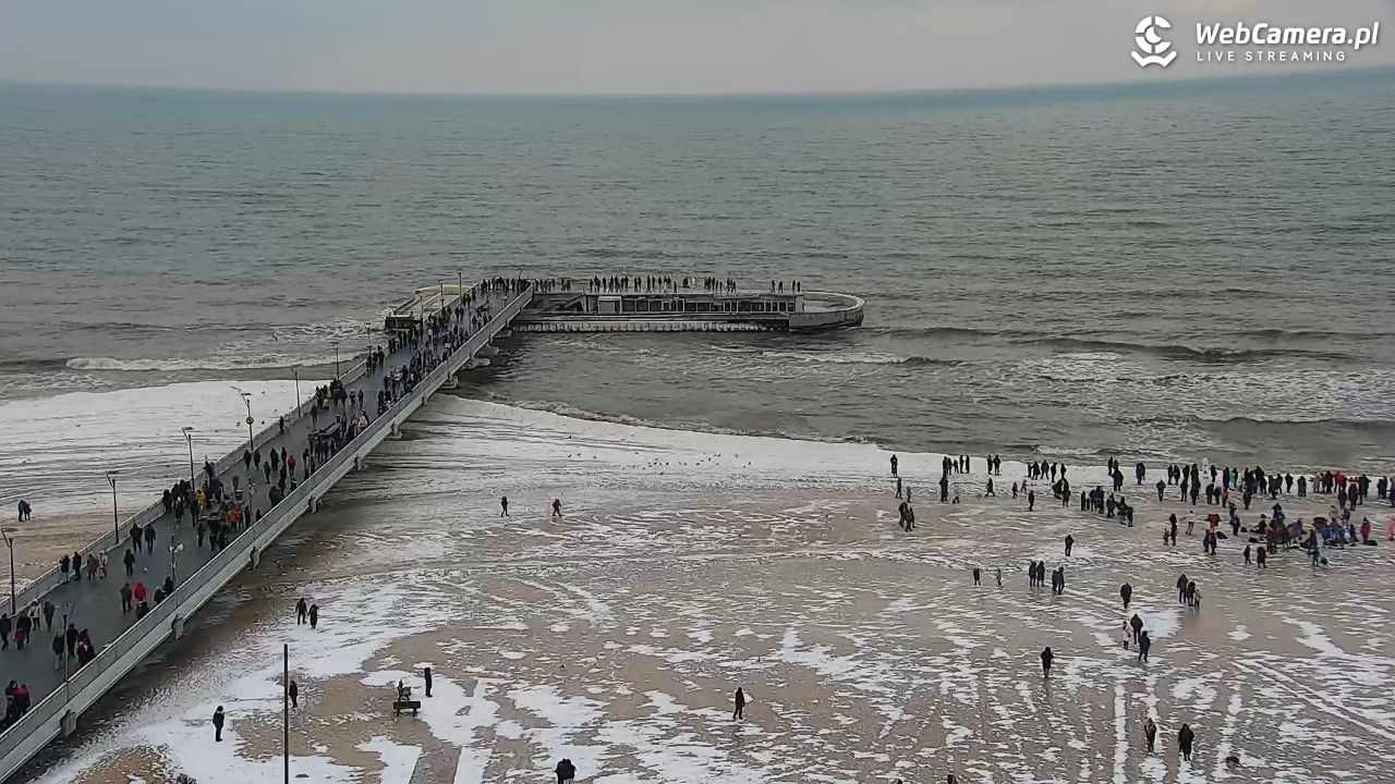 Kołobrzeg - widok na molo - 08 luty 2026, 11:58