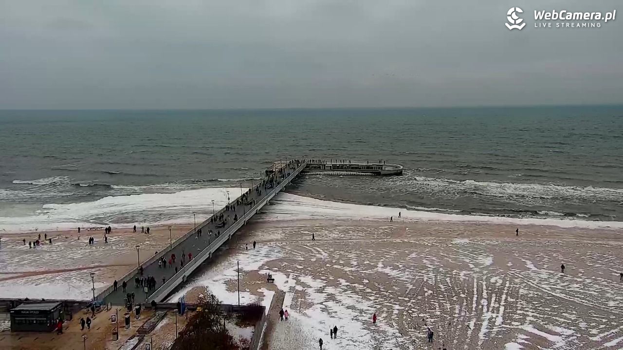 Kołobrzeg - widok na molo - 08 luty 2026, 15:02