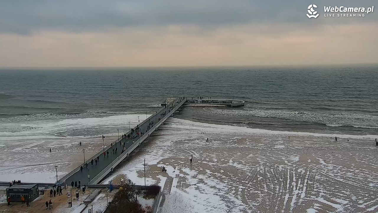 Kołobrzeg - widok na molo - 08 luty 2026, 10:43