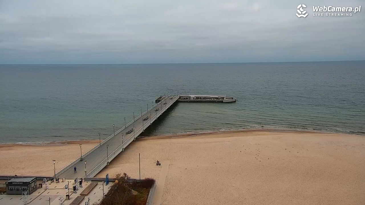 Kołobrzeg - widok na molo - 22 grudzień 2025, 08:07
