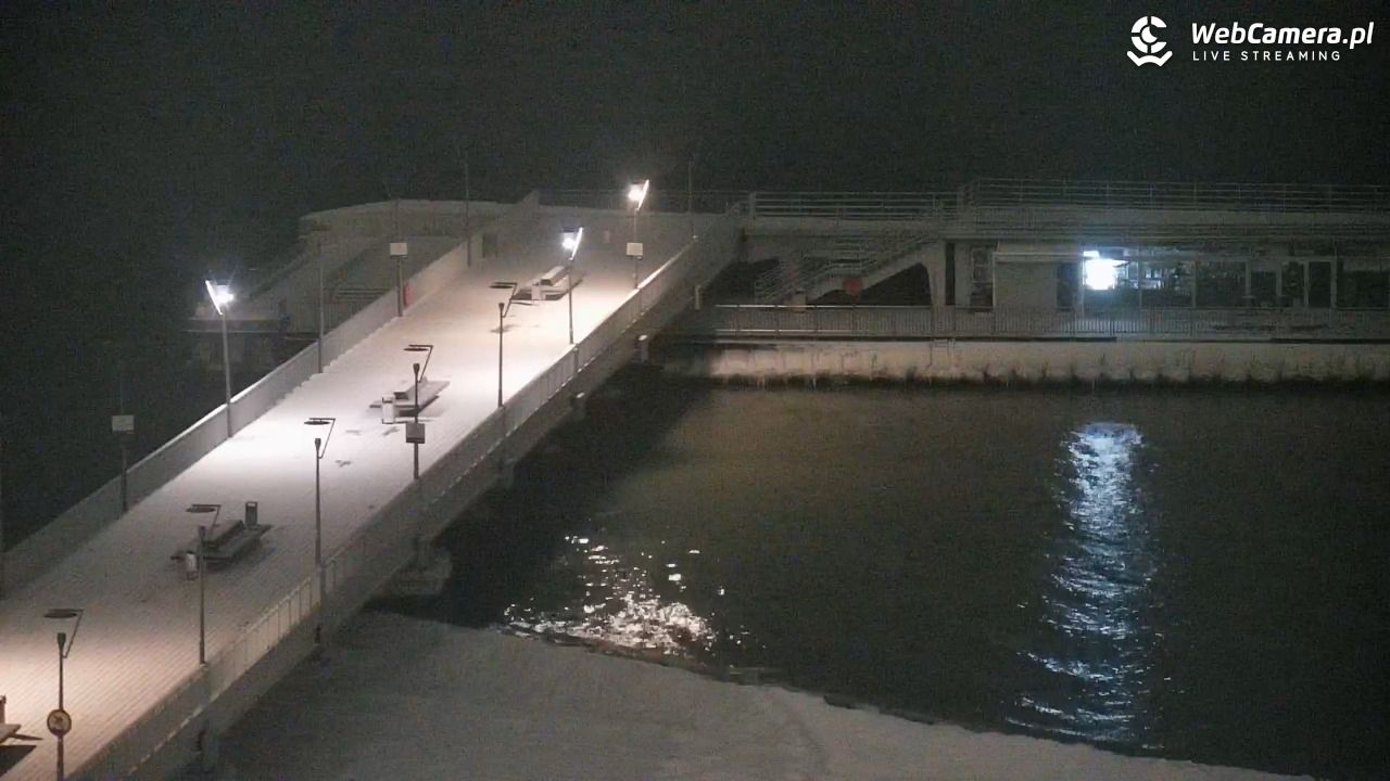 Kołobrzeg - widok na molo - 11 luty 2026, 06:18