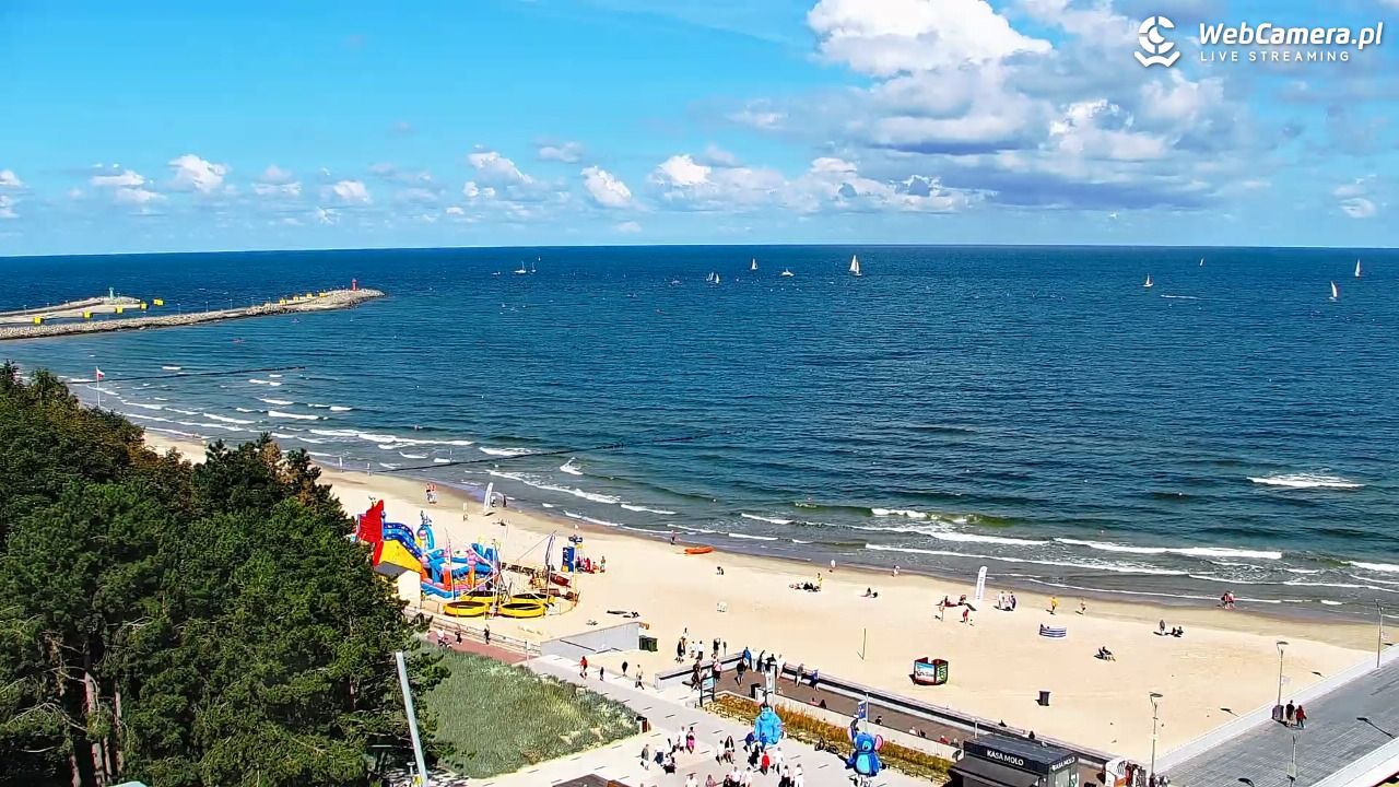 Kołobrzeg - widok na molo - 08 sierpień 2026, 10:33