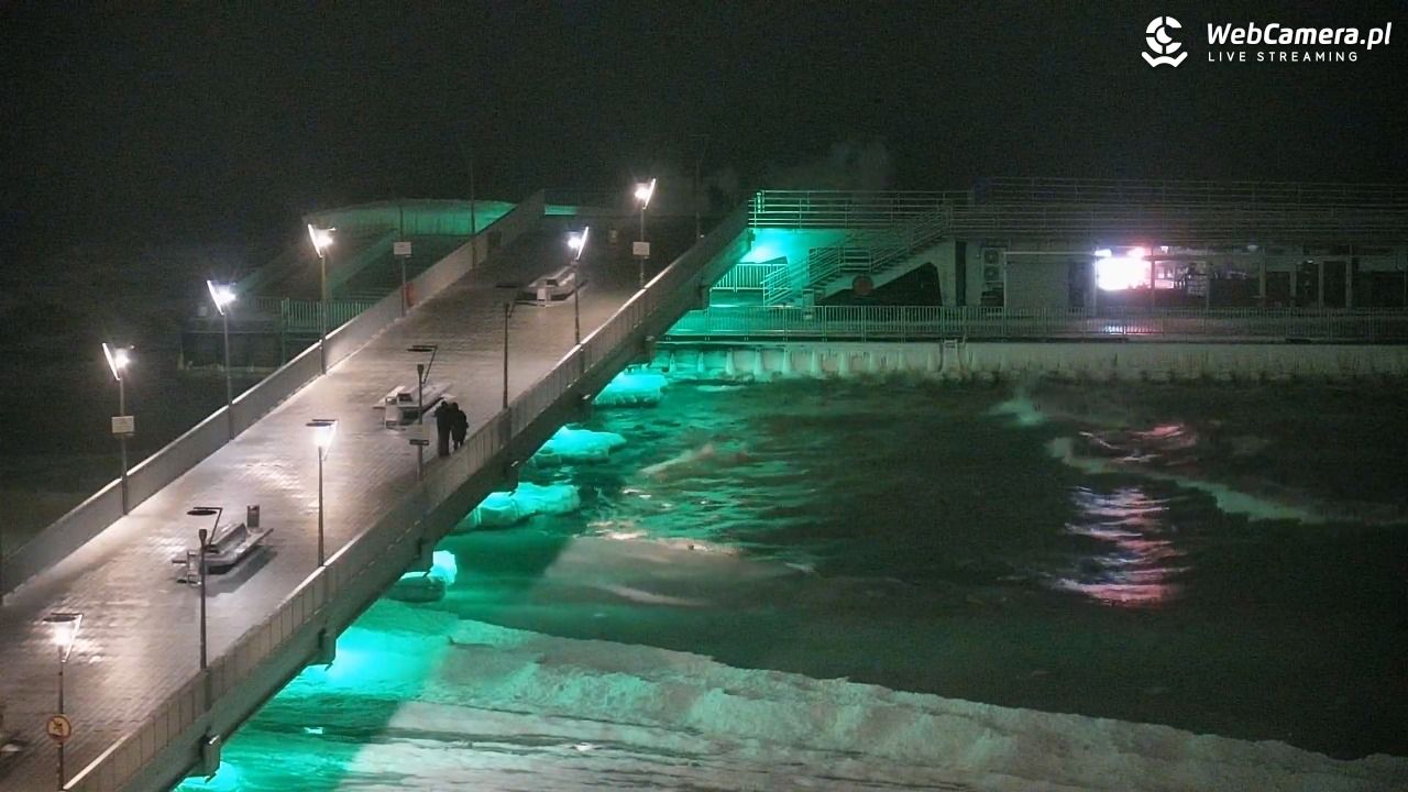 Kołobrzeg - widok na molo - 07 luty 2026, 21:20