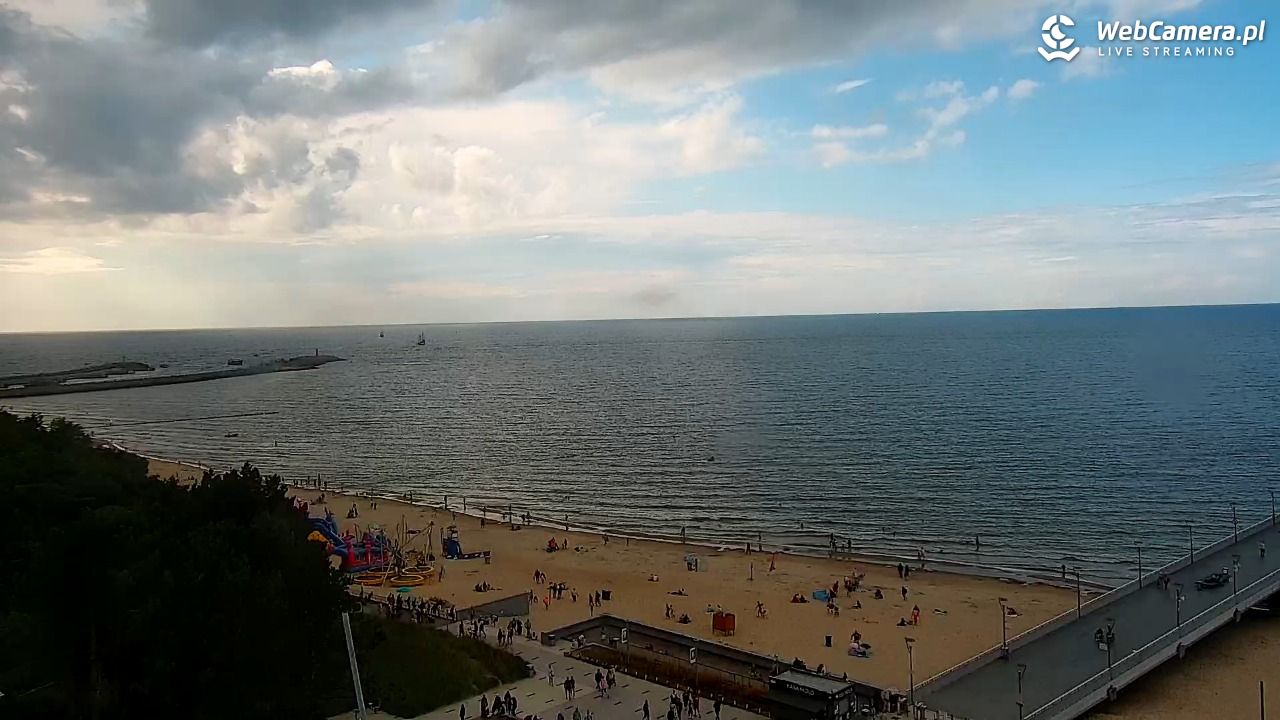 Kołobrzeg - widok na molo - 01 sierpień 2025, 16:29