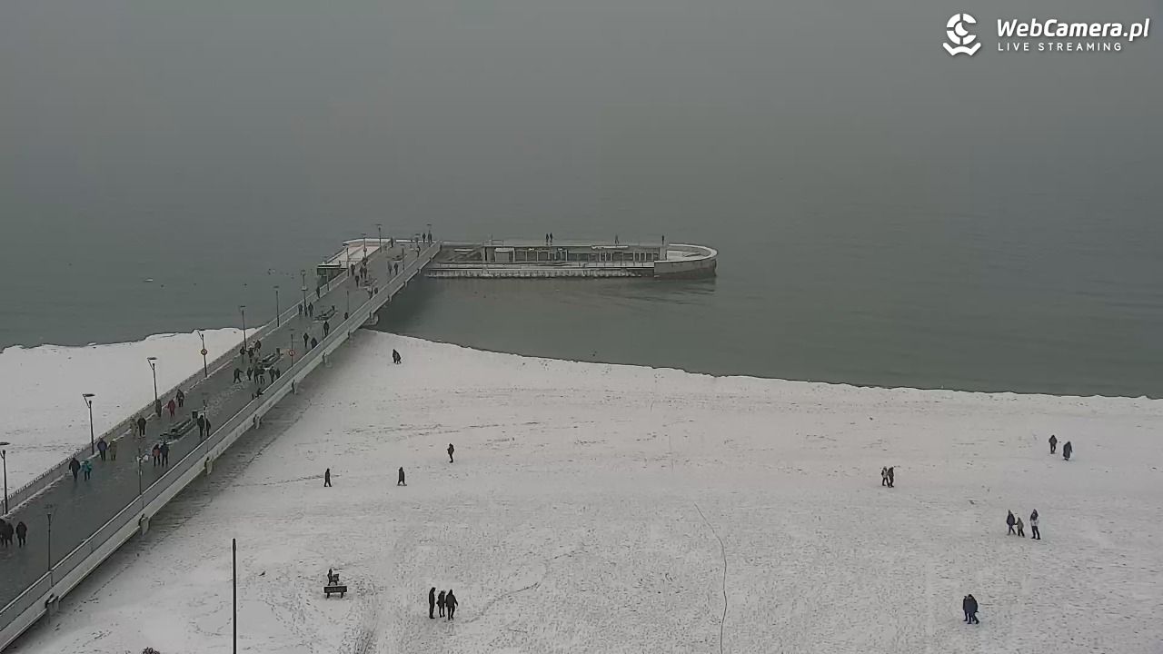 Kołobrzeg - widok na molo - 11 luty 2026, 14:18