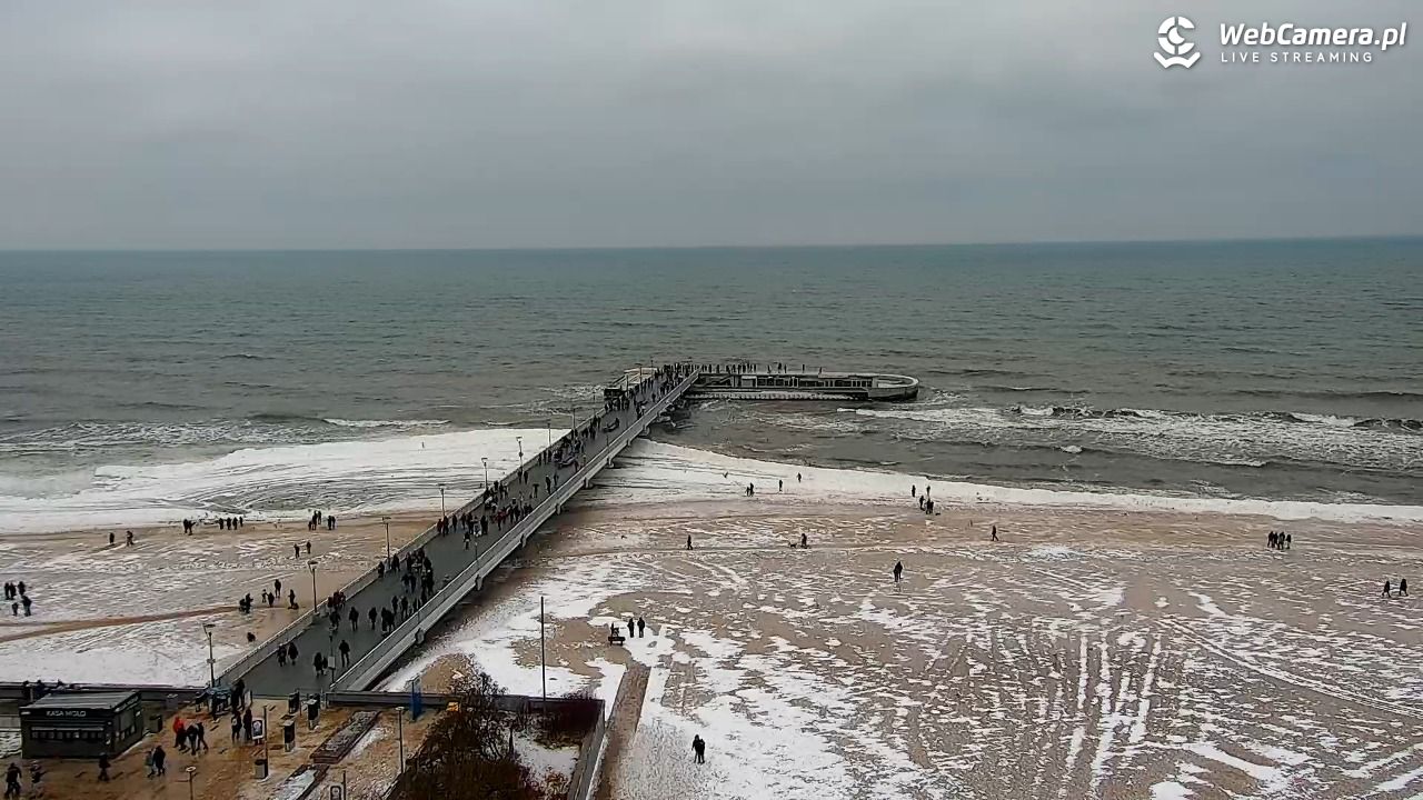 Kołobrzeg - widok na molo - 08 luty 2026, 14:14
