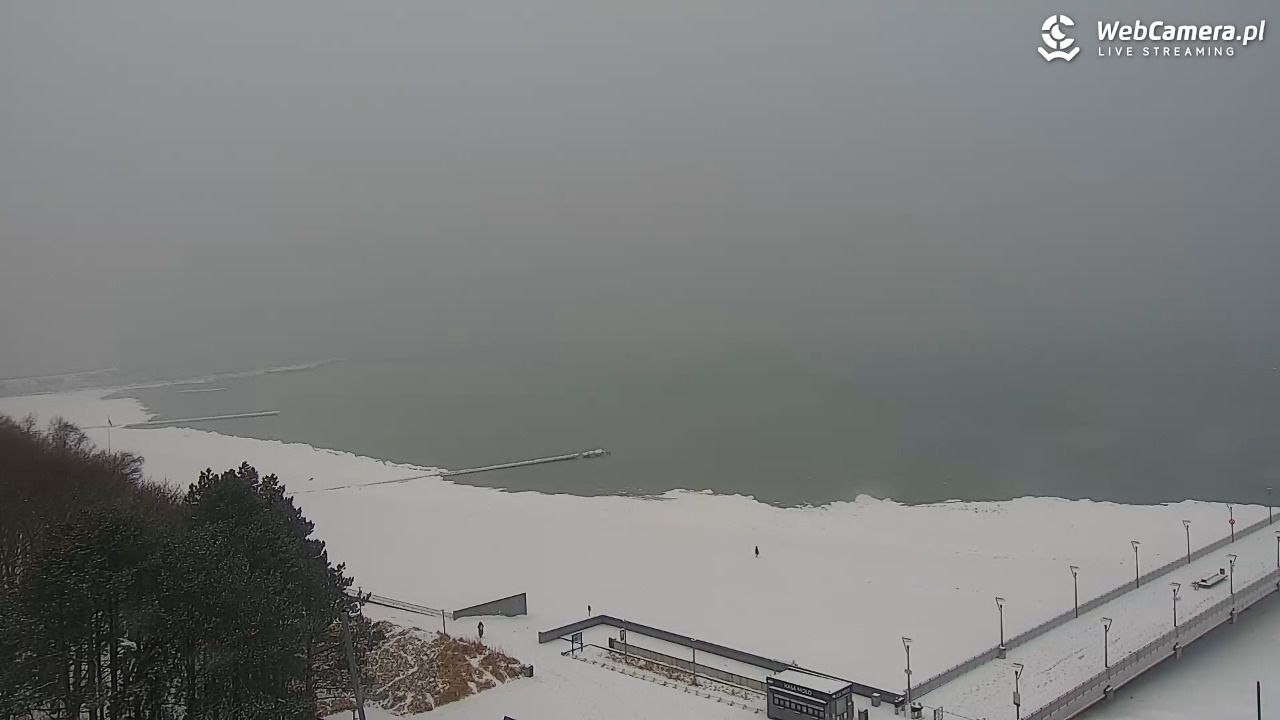 Kołobrzeg - widok na molo - 11 luty 2026, 08:49