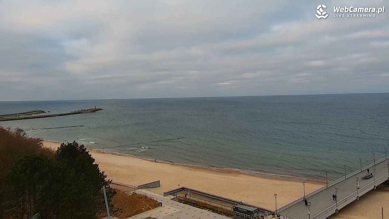 Kołobrzeg - widok na molo - 22 grudzień 2025, 11:11