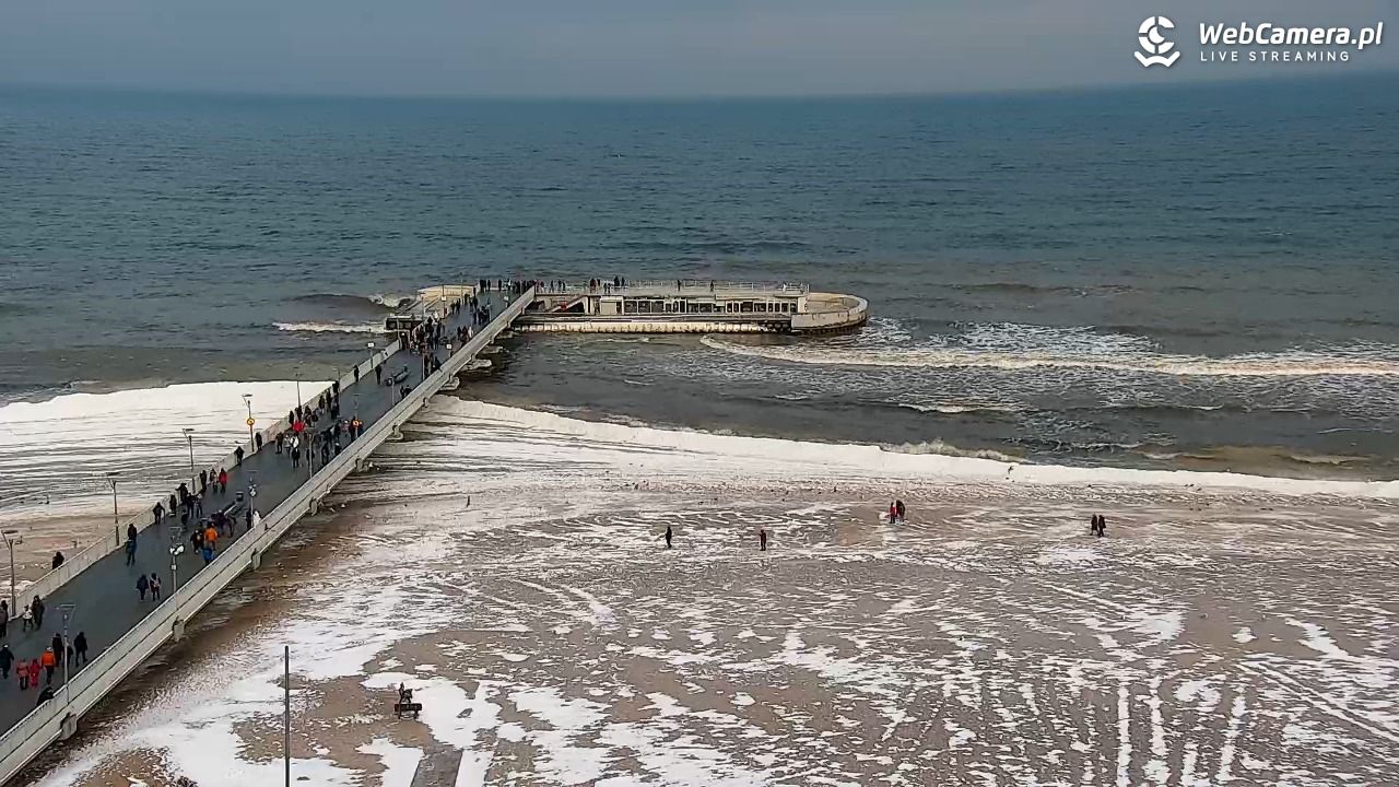 Kołobrzeg - widok na molo - 08 luty 2026, 11:04