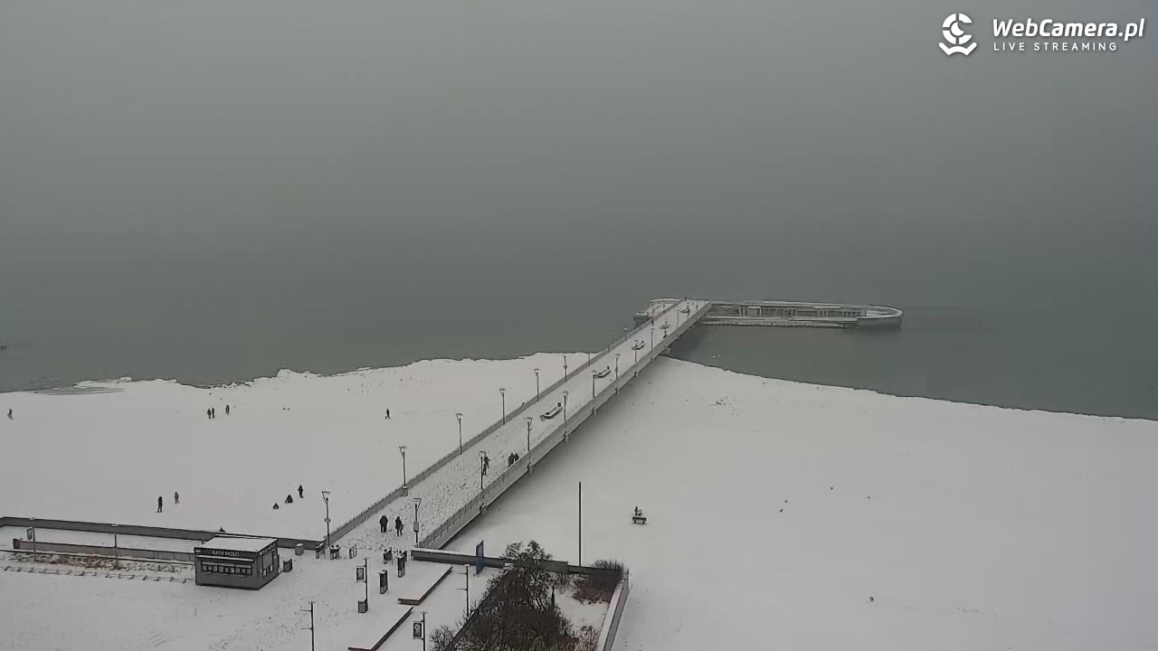 Kołobrzeg - widok na molo - 11 luty 2026, 09:59